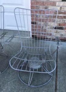 blasted chair after