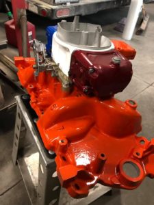 carburetor blasted and powder coated closeup